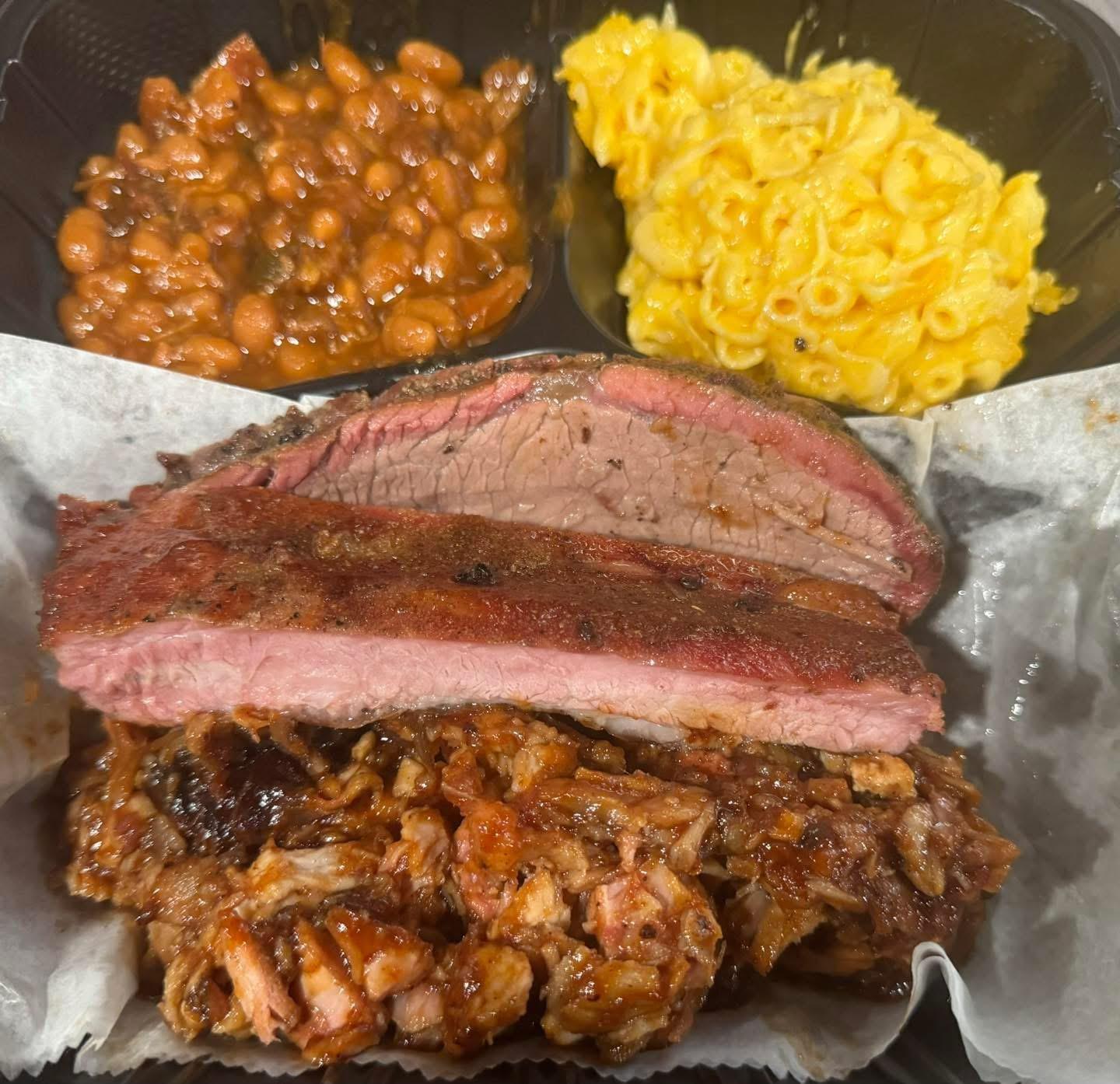 3 Meat BBQ platter combo